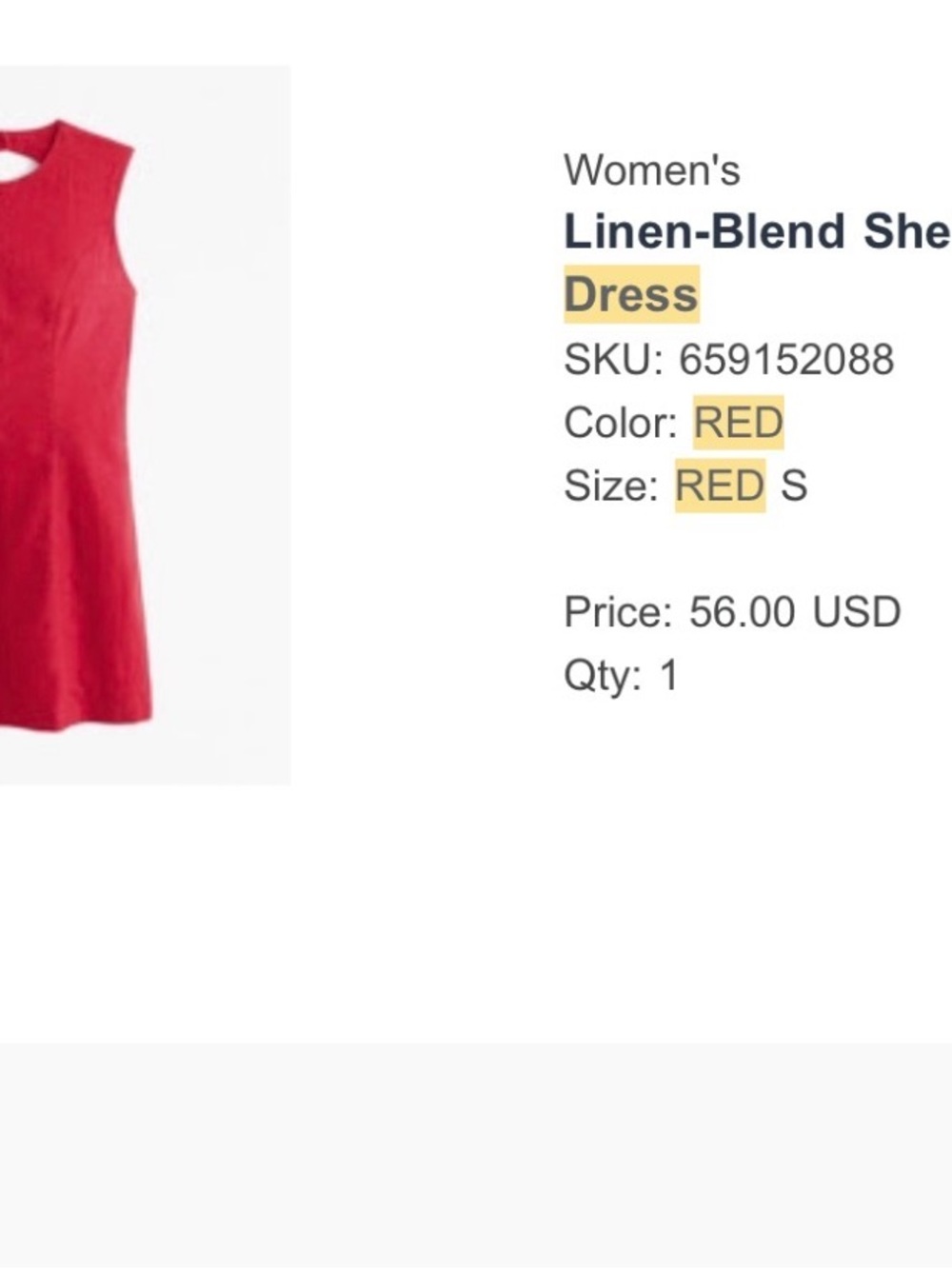 Abercrombie & Fitch Linen-Blend Shell Red Mini Sleeveless Backless Dress in Red - Picture 6 of 6